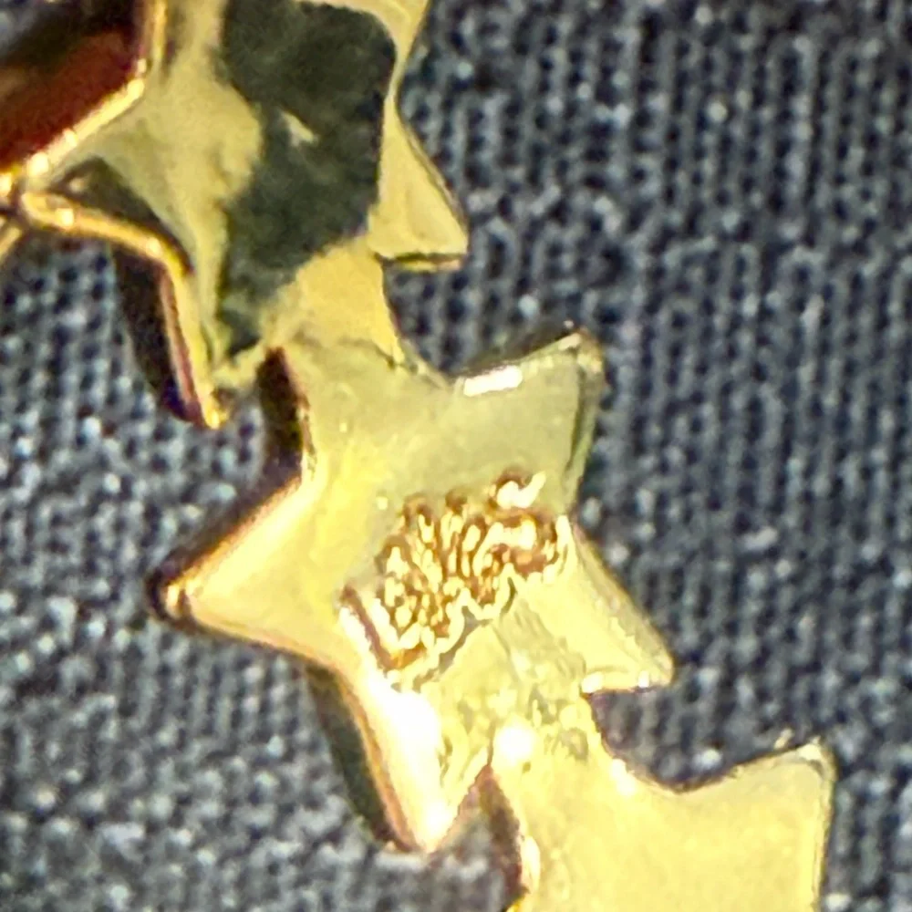 NEW Nordstrom Gold Star Hoop Earrings